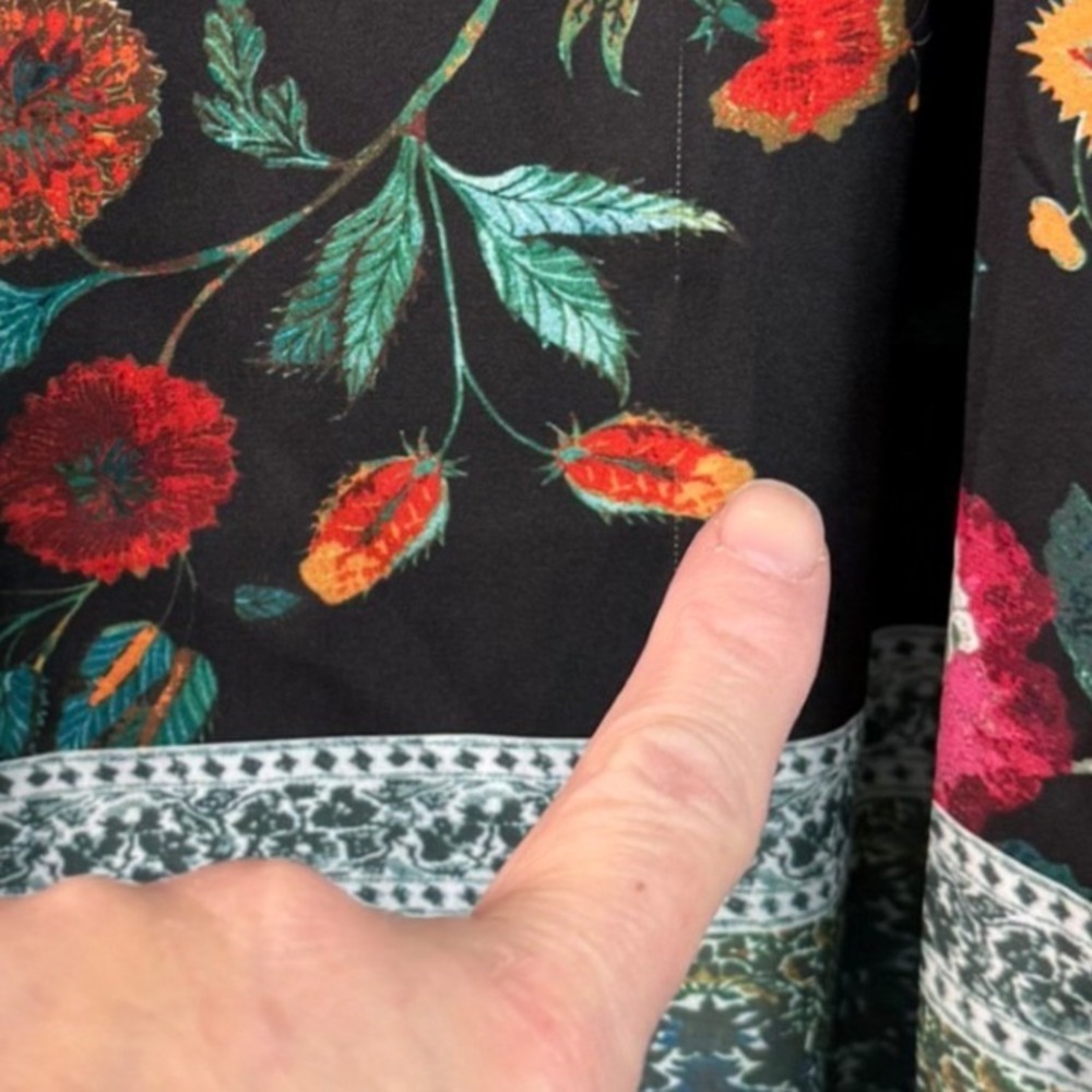 John Mark Multicolor Floral Patchwork Button Down… - image 6